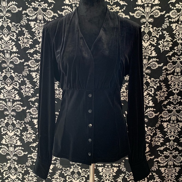 Talbots Tops - 🦇 Vintage Talbots Velvet Vampire Button-Up 🦇